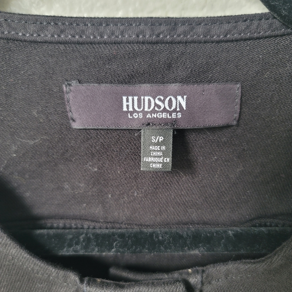 Hudson Black Button Front Denim Dress Size Small - Picture 6 of 6